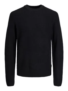Swetry męskie - Jack & Jones Sweter "Jorblake" w kolorze czarnym - grafika 1