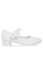 Buty dla dziewczynek - Nelli Blu Baleriny CM2301026-2 Biały - miniaturka - grafika 1
