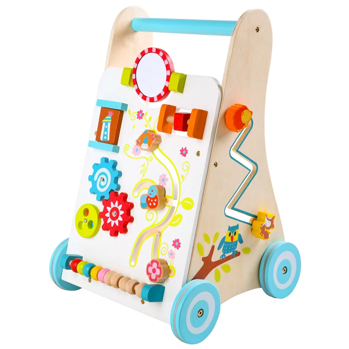 ECOTOYS Drewniany pchacz edukacyjny model 2019 2115