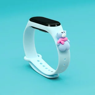 Strap Xmas opaska do Xiaomi Mi Band 6 / Mi Band 5 świąteczny silikonowy pasek bransoletka niebieski (miś) - Etui i futerały do telefonów - miniaturka - grafika 2