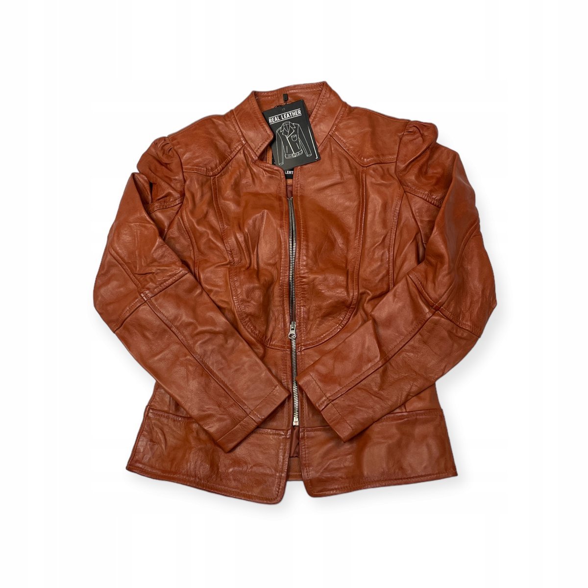 Skórzana kurtka damska ramoneska Real Leather S