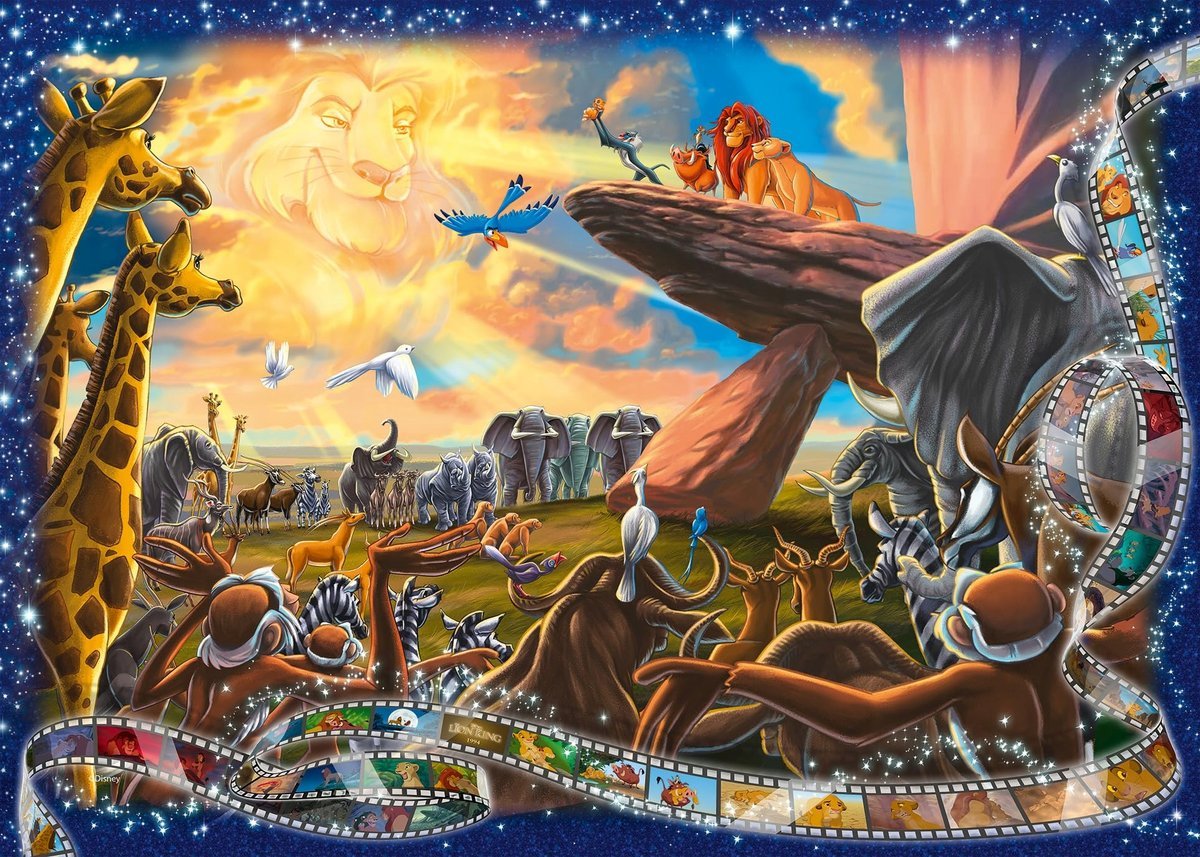 RAVENSBURGER Puzzle Król Lew 1000 Elementów Disney 14+