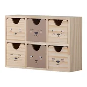 Pojemniki na zabawki - Drewniany dziecięcy pojemnik na zabawki w naturalnym kolorze 27x8x18 cm Calle – Bloomingville Mini - miniaturka - grafika 1