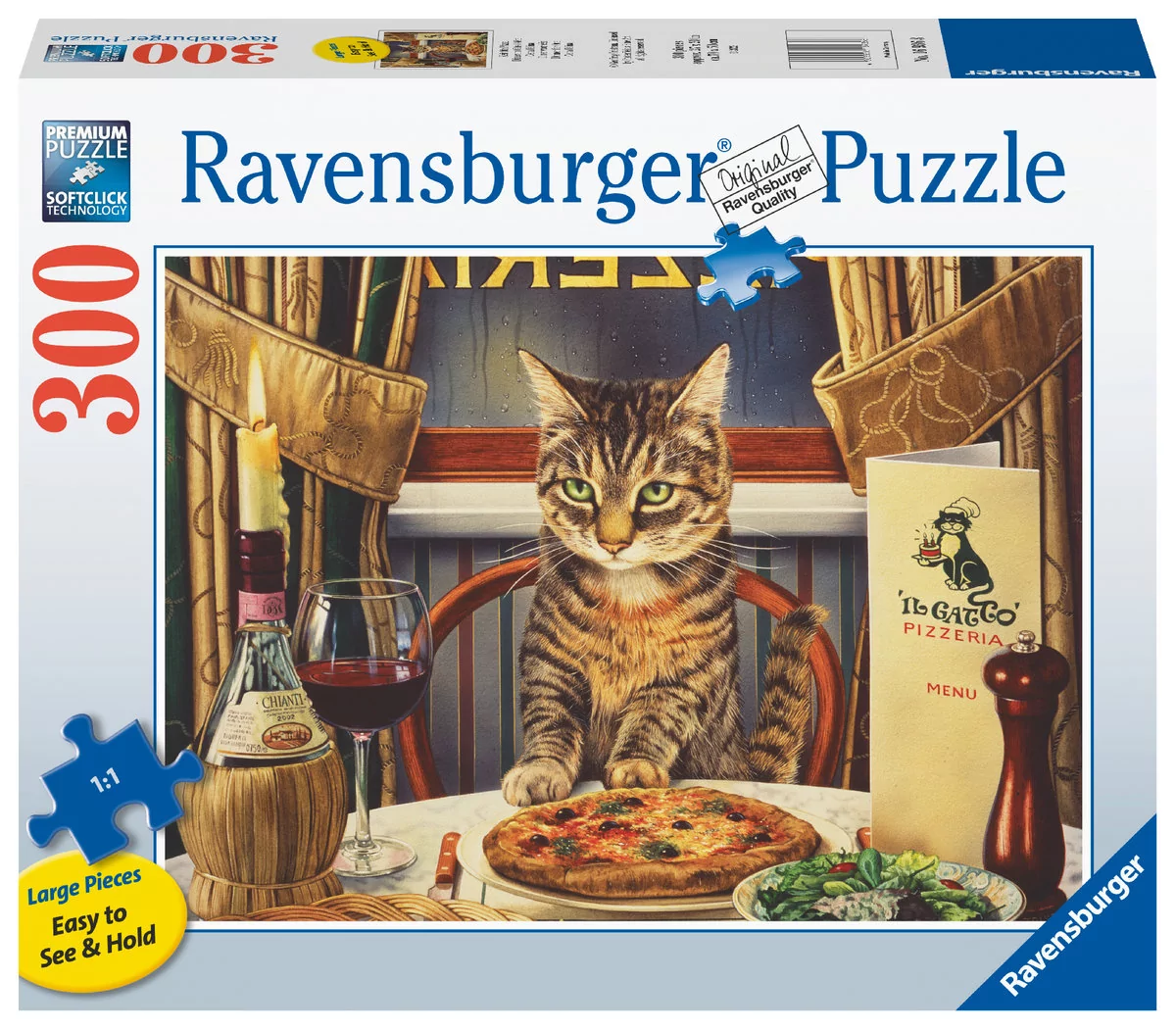 Ravensburger Puzzle 2D Duży Format Kolacja w pojedynkę 300 elementów GXP-811836