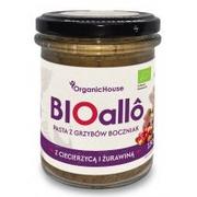 Koncentraty warzywne, przeciery - Organichouse Bioallo - pasta z grzybów boczniak z ciecierzycą i żurawiną 180 g Bio - miniaturka - grafika 1