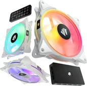 Wentylatory komputerowe - Wentylator AsiaHorse FS9002 Pro 120 mm Biały 3-pack + Hub FS-9002 PRO 3pack White - miniaturka - grafika 1