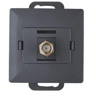 Gniazdka elektryczne - Abex Perła antracyt gniazdo antenowe typu F TV-FX F1/P1-antracyt - miniaturka - grafika 1
