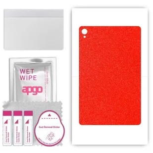 folia naklejka skórka strukturalna na TYŁ do TCL Tab 8 4G - Czerwony Pastel Matowy Chropowaty Baranek - apgo SKINS - Akcesoria do tabletów i e-booków - miniaturka - grafika 1