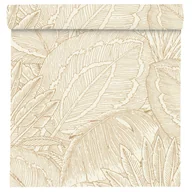 Tapety - Tapeta Liście Allegretto 580822 beżowa winylowa na flizelinie - miniaturka - grafika 1