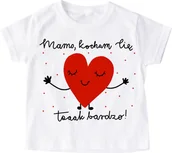Koszulki dla dziewczynek - dziecięca koszulka MAMO KOCHAM CIĘ TAAK BARDZO - miniaturka - grafika 1