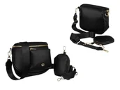 Nerki - Elegancka I Stylowa Torebka - Nerka Z Ekologicznej Skóry Włoskiej Rovicky (PL) R-KP-04-F19 CZARNA 22 x 19 x 8 [cm] - miniaturka - grafika 1