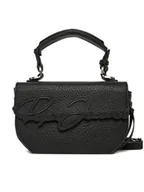 Torebki damskie - Pepe Jeans Torebka Amber Script PL031664 Czarny - miniaturka - grafika 1