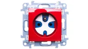 Gniazdka elektryczne - Kontakt Simon Kontakt_Simon Gniazdo DATA z kluczem uprawniającym (moduł) 16A. 250V. zaciski śrubowe. Kolor czerwony CGD1.01/22 - miniaturka - grafika 1