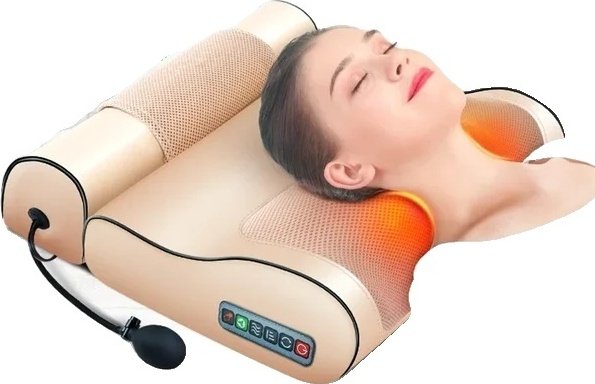 Poduszka masująca, ogrzewanie podczerwienią, urządzenie Shiatsu, wtyczka UE, trakcja z sześcioma przyciskami