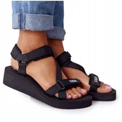 Sandały damskie - Sandały Damskie Big Star Na Koturnie Na Piankowej Podeszwie Sportowe 38 - miniaturka - grafika 1