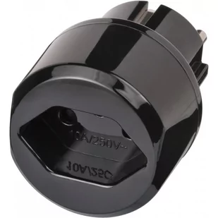 Adapter wtyczka podróżna gniazdo Szwajcaria wtyczka Euro czarny Brennenstuhl 1508480 - Inne akcesoria elektryczne - miniaturka - grafika 1