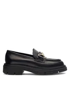 Półbuty damskie - Gino Rossi Loafersy GRACE-I23-26370PE Czarny - miniaturka - grafika 1