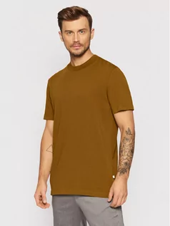 Koszulki męskie - Selected Homme T-Shirt Colman 200 16077385 Brązowy Relaxed Fit - grafika 1