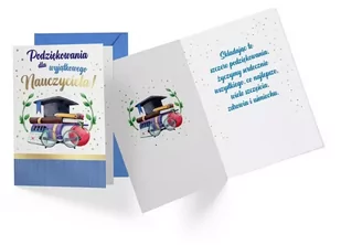 marka niezdefiniowana Karnet B6 PR-423 Podziękowania dla Nauczyciela - Kukartka - Kartki okolicznościowe i zaproszenia - miniaturka - grafika 1