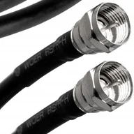 Kable - KABEL ANTENOWY PRZEWÓD KONCENTRYCZNY DO TV CZARNY WTYK F GOTOWY VAYOX 1,8M - miniaturka - grafika 1