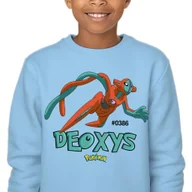 Bluzy dla dziewczynek - Bluza Dziecięca Blue Bez Kaptura Super Prezent Dla Dziecka Deoxys 164 Wz - miniaturka - grafika 1