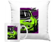 Gadżety dla niej i dla niego - ZESTAW PODUSZKA + KUBEK Szybkie Auta Motoryzacja JDM Pomysł Na Prezent #19 - miniaturka - grafika 1