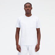 Koszulki męskie - Koszulka męska New Balance MT23567IB  biała - miniaturka - grafika 1