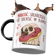 Kubki - Kubek Czarny z Pieskiem Psem Słodki na Prezent z Nadrukiem ze Zdjęciem + Opakowanie na prezent (wzór 02) - miniaturka - grafika 1