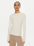 Bluzki damskie - Calvin Klein Bluzka K20K207745 Écru Regular Fit - miniaturka - grafika 1