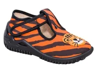 Buty dla dziewczynek - ZETPOL kapcie dziecięce SAFARI Tiger 2 24 - miniaturka - grafika 1