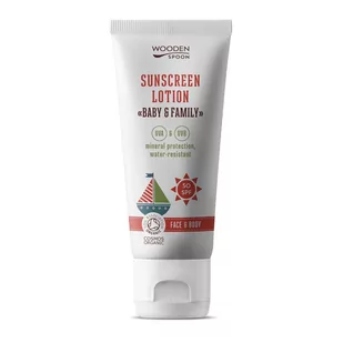 WOODEN SPOON Sunscreen Lotion delikatny krem z filtrem dla niemowląt i całej rodziny SPF50+ 100ml - Balsamy i kremy do opalania - miniaturka - grafika 1