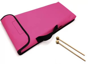 POKROWIEC NA DZWONKI Chromatyczne CYMBAŁKI PD46 + 2 pałeczki drewniane BELTI różowy - Akcesoria do perkusji - miniaturka - grafika 1