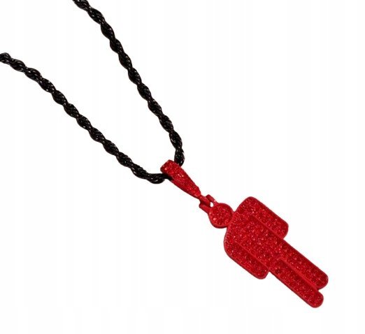 Naszyjnik wisiorek Billie Eilish Czerwony prezent Y2K