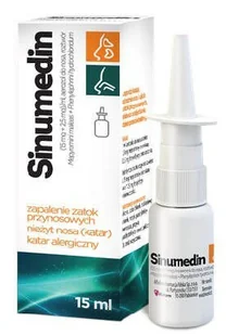 Aflofarm Sinumedin aerozol do nosa 15 ml | OD 199 PLN! - Przeziębienie i grypa Aflofarm Sinumedin aerozol do nosa 15 ml | OD 199 PLN! - Przeziębienie i grypa - miniaturka - grafika 1