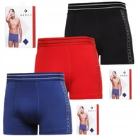 Majtki męskie - Bokserki Męskie Bawełniane Gładkie KLASYCZNE KOLOROWE MORAJ ZESTAW 3-PAK XL - miniaturka - grafika 1