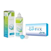 Płyny do soczewek kontaktowych - Air Optix Aqua 6 szt. + evO2lution soft 360 ml - miniaturka - grafika 1