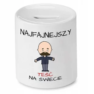 SKARBONKA DLA TEŚCIA NAJFAJNIEJSZY NA ŚWIECIE z Nadrukiem ze Zdjęciem - Skarbonki - miniaturka - grafika 1