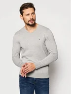 Swetry męskie - Tommy Hilfiger Sweter MW0MW04979 Szary Regular Fit - miniaturka - grafika 1