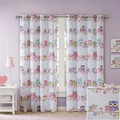 Firany i zasłony dla dzieci - Zasłony zaciemniające do sypialni, na co dzień przelotka czerwone zasłony okienne do salonu pokoju rodzinnego dla dzieci, mądra Wendy nowość falbana czarna zasłona okienna, 127 x 150 cm, opakowanie 1 panelowe - miniaturka - grafika 1