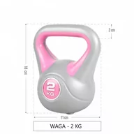 Kettlebell - Gorilla Sports Kettlebell Winylowe kontrast 2kg 100345-00006-0006 - miniaturka - grafika 1