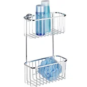 Półki łazienkowe - Wenko Półka łazienkowa BOVINO Power-Loc 2 poziomy stal nierdzewna 22745100 - miniaturka - grafika 1