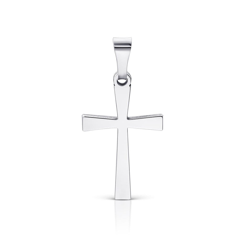 Srebrna zawieszka krzyżyk Ag 925 rodowany SK110