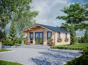 Altany ogrodowe - Drewniany domek parterowy BOLIG 35m2 - Nordenwood - miniaturka - grafika 1