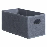 Gadżety do domu - 5five Simple Smart Pojemnik do przechowywania ciemnoszary prostokątny z uchwytami 15x 31x 15cm B07MY9CVTY - miniaturka - grafika 1