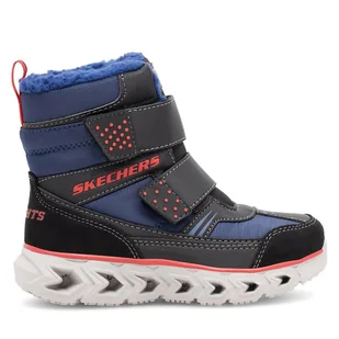 Śniegowce Skechers 90588L/NVBK Granatowy - Buty dla chłopców - miniaturka - grafika 1