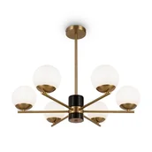 Lampy sufitowe - Marble lampa wisząca 6-punktowa mosiądz MOD187PL-06BS - miniaturka - grafika 1