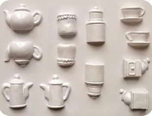 Forma do odlewów gipsu, miniaturki do ozdabiania 3D, 6 elementów - Akcesoria rzeźbiarskie - miniaturka - grafika 1