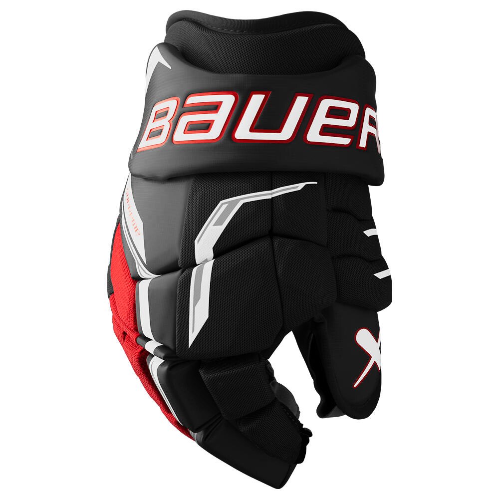 Rękawice hokejowe Bauer Supreme F40 Black/Red Intermediate 12″