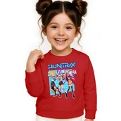 Bluzy dla dziewczynek - BLUZA DZIECIĘCA K-POPOWE ŁOWCZYNIE DEMONÓW HUNTRIX 122-128 BAWEŁNIANA - miniaturka - grafika 1