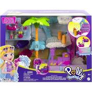 Lalki dla dziewczynek - Lalka MATTEL Polly Pocket Flamingowa Myjnia HHJ05 - miniaturka - grafika 1